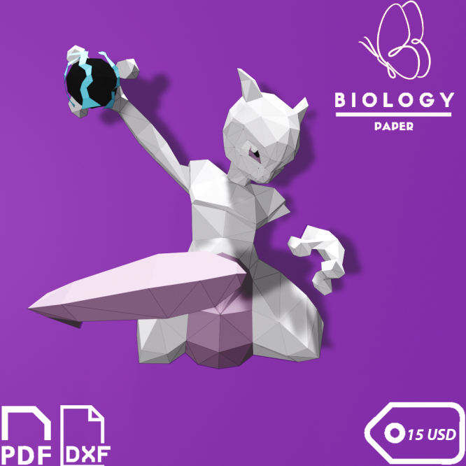 mewtwo papercraft