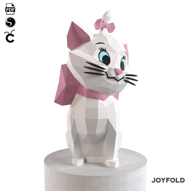 Marie Aristogatos Papercraft - Imagen 2