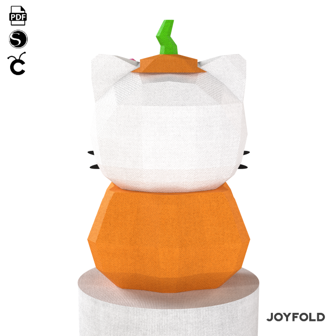 Hello Kitty Calabaza Papercraft - Imagen 3