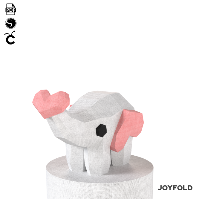 Love Elephant Papercraft