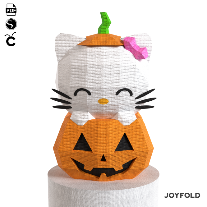 Hello Kitty Calabaza Papercraft