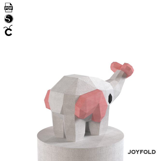 Love Elephant Papercraft - Imagen 3