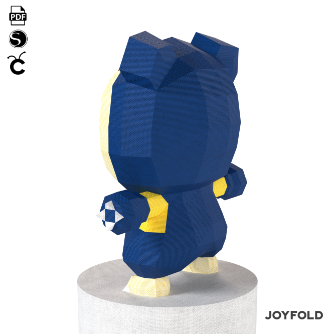 Pikachu Snorlax Papercraft - Imagen 4