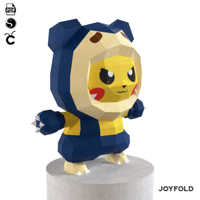 Pikachu Snorlax Papercraft - Imagen 2